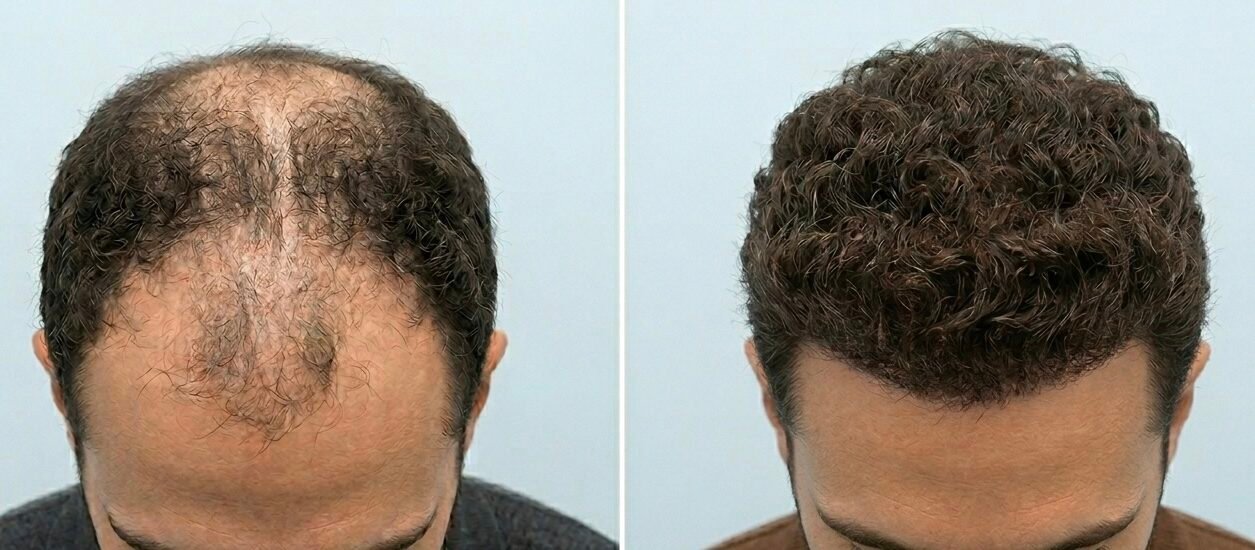 before after hair transplant