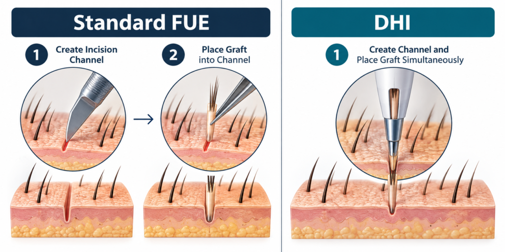 fue vs dhi hair transplant