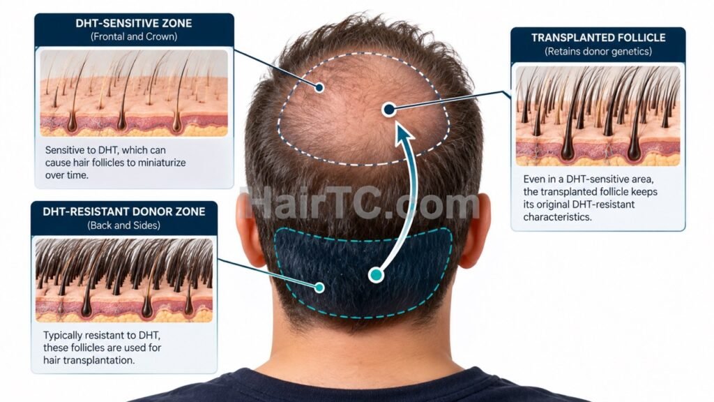 Donor Dominance Hair Transplant Infographic