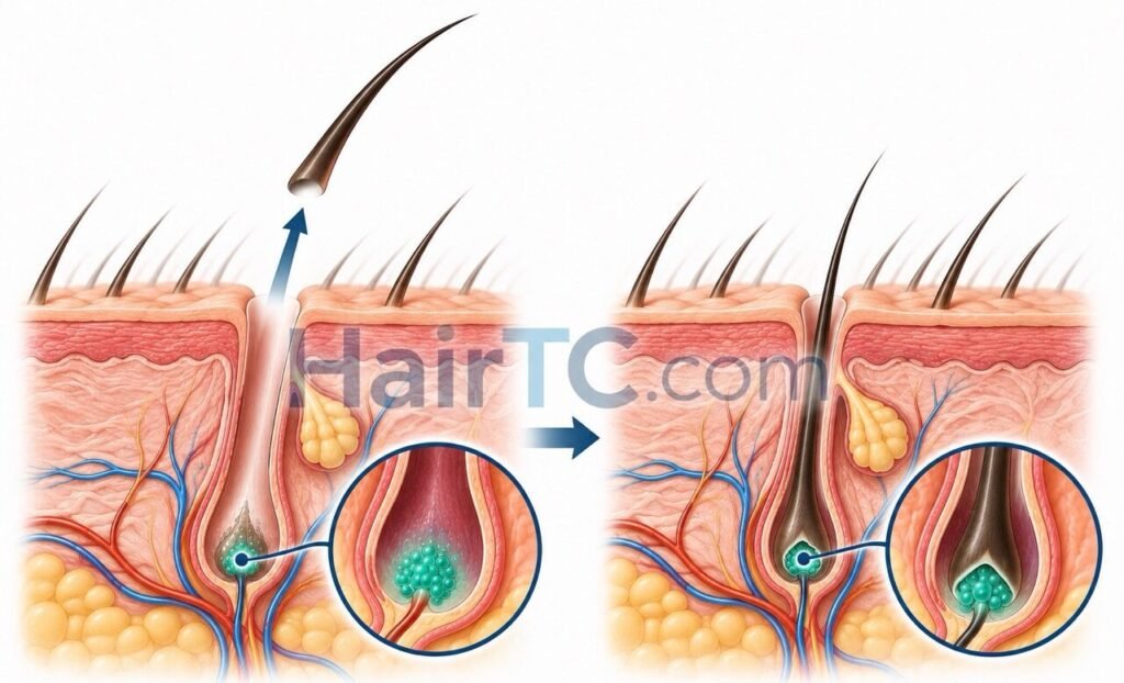 Hair Follicle Shedding and Regrowth