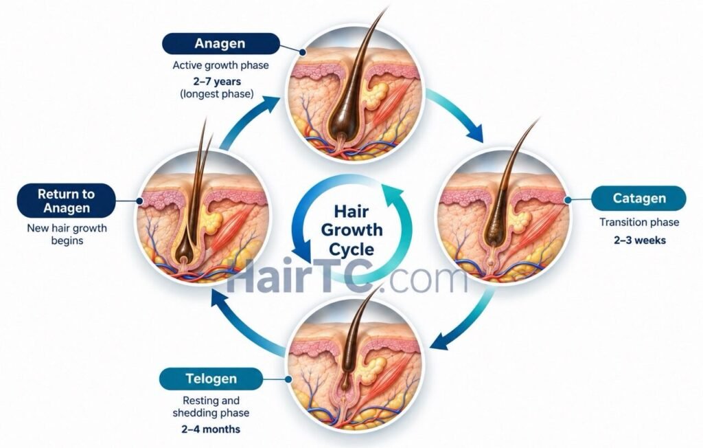 Hair Growth Cycle Infographic