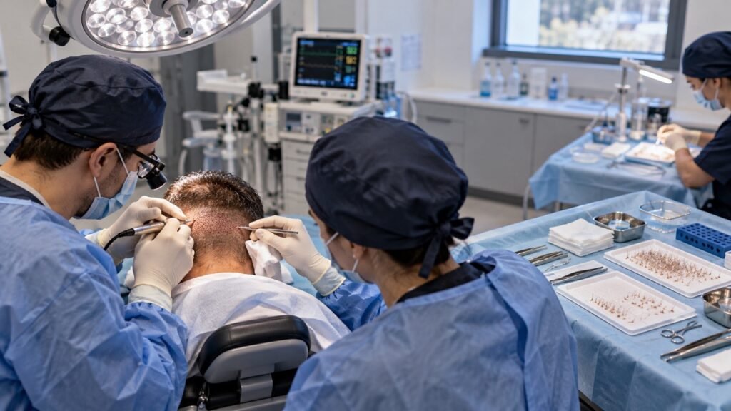 hair transplant extraction phase