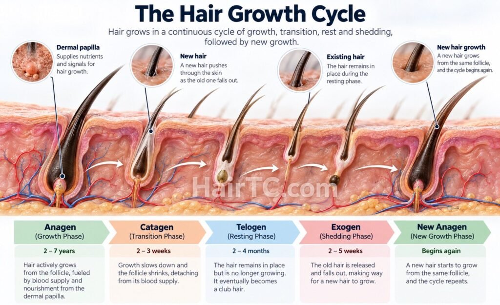 The Hair Growth Cycle Infographic